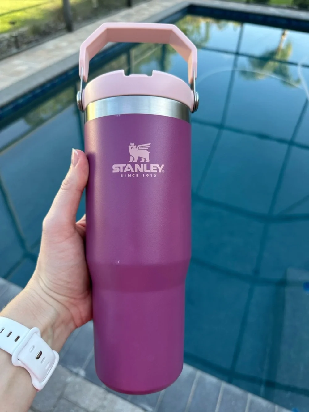 Stanley Raspberry Iceflow Flip Straw Tumbler - Picture 1 of 8